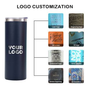 Vaso Térmico Personalizado con Logotipo, 20 oz, Recubierto en Polvo, Diseño Delgado, Doble Pared, Acero Inoxidable, Aislado, con Tapa y Pajita - Product Image 5