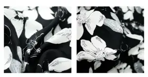 WI-D01-00163 Factory Directly Medium Weight Photographic Floral Oversize Printing SPH Moss Crepe Fabric For Skirt