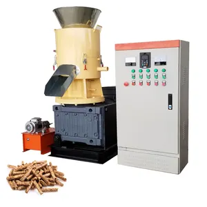 Pellet mill operates by compressing raw materials such as sawdust grass straw peanut shells into a diameter of 6-10mm pellets