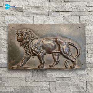 Panel <span class=keywords><strong>de</strong></span> Bajorrelieve <span class=keywords><strong>de</strong></span> Bronce con Diseño <span class=keywords><strong>de</strong></span> León Clásico, <span class=keywords><strong>Escultura</strong></span> Artística Fundida a Mano para Decoración del Hogar - Product Image 2