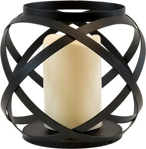 Wholesale Decorative <b>Black</b> Banded Metal <b>Lantern</b> For Home Decor Indoor Outdoor In Low Prices - Product Image 4