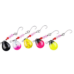 เหยื่อตกปลา Spinner Lure 2 กรัม แพ็ค 5 ชิ้น สีเมทัลลิกหลากสี พร้อมเลื่อม สำหรับตกปลาในน้ำจืด - Product Image 3