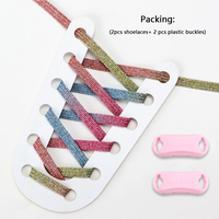 Lacets élastiques arc-en-ciel pour baskets, innovation, lacets plats sans nœuds, lacets sans nœuds pour enfants et adultes, lacets brillants luxueux