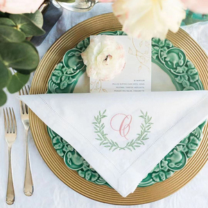 Prix d'usine Serviettes en lin 100% pour table Logo assorti Tissu avec serviettes jetables blanches imprimées pour mariage banquet dîner - Product Image 4