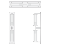 Yihao Alouette Linéaire Applique Moderne Industrielle Éclairage Intérieur Hôtel Double Tête Verre De Luxe En Laiton E26 LED Applique Murale