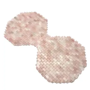 Natural Gemstone Jade Sleep Mask Rose Quartz Breast Mask Anti-Aging Hot or Cold Using Stone Eye Mask