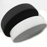 Ceinture élastique blanche et noire tissée 1 pouce brodée 10mm-60mm bandes moins cher 1 \ "20mm-50mm tailles disponibles