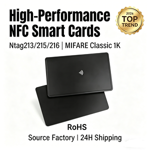 CLF Stainless Steel NFC Metal Business Member ID <b>Card</b> Custom Blank Black Waterproof NTAG213 Chip 13.56MHz <b>Access</b> <b>Control</b> - Product Image 1