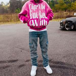 Custom logo <b>White</b> Sun Faded Acid Wash Street Wear Vintage 500GSM Heavyweight Gradient Puff Printing <b>Zip</b> <b>up</b> <b>Hoodie</b> - Product Image 4