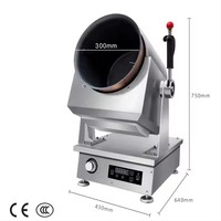 Wok rotatif électrique automatique en acier inoxydable 3500W pour cuisine professionnelle