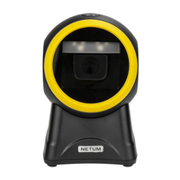 Escáner de Código de Barras de Escritorio USB COM Omnidireccional NETUM RADALL 1D 2D, Lector de Manos Libres, 200 Escaneos/Segundo, para Supermercados
