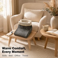 Chauffe-pieds électrique avec protection contre la surchauffe, contrôle de la température multi-niveaux, chauffage rapide, télécommande, sûr pour la maison