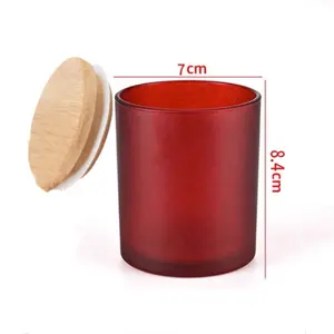 Hot Products Glass Red Red Candle Jar Low Profile Candle Jar Glass Candle Jars Incense burners