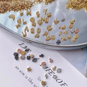 Tự Làm Đồ Trang Sức Đồng Vàng Hình Học Vòng Tròn Rỗng Trái Tim Sao Phụ Kiện Lấp Lánh Zircon Gấu Chân Sét Chữ Thập Thư Mặt Dây Chuyền - Product Image 6