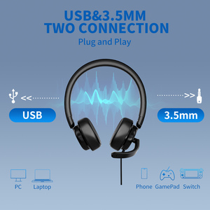 Auriculares con Cable EH10 para Centro <span class=keywords><strong>de</strong></span> Llamadas con Micrófono con Cancelación <span class=keywords><strong>de</strong></span> Ruido, Giratorios y Ajustables, Auriculares Telefónicos <span class=keywords><strong>de</strong></span> Oficina para Videoconferencias - Product Image 5
