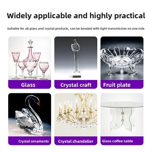 COOTIME Pegamento Acrílico Modificado para Cristal, Pegamento <span class=keywords><strong>UV</strong></span> para Bandejas de Frutas y Copas de Vino, Sin Sombras, Extra Fuerte, Curado Rápido en 15 Segundos - Product Image 3