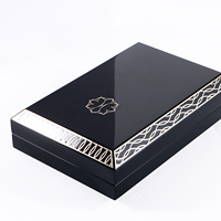 Boîte à parfum en bois ouverte de luxe personnalisée en laque de piano, emballage de boîte cadeau