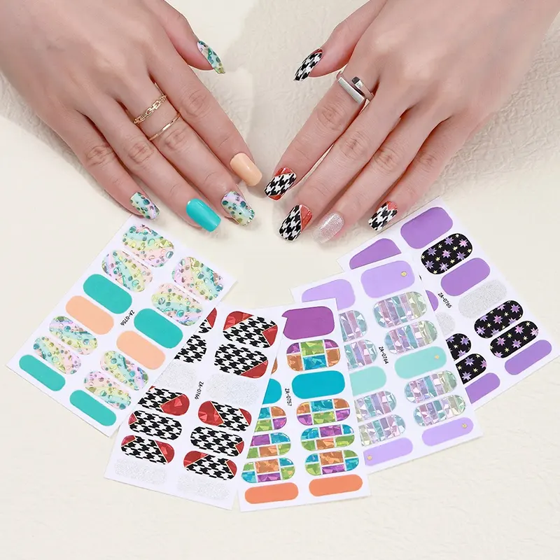 14 Streifen Hot Sale Mode Nagel aufkleber Fabrik Nail Art Nagel aufkleber & Wraps