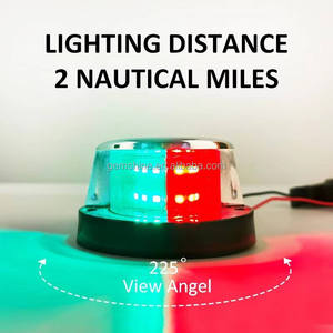 Gemshine Navigasyon Işığı 12V Su Geçirmez Kırmızı ve Yeşil LED Deniz Teknesi Ön Duba Lambası Deniz Malzemeleri için - Product Image 1