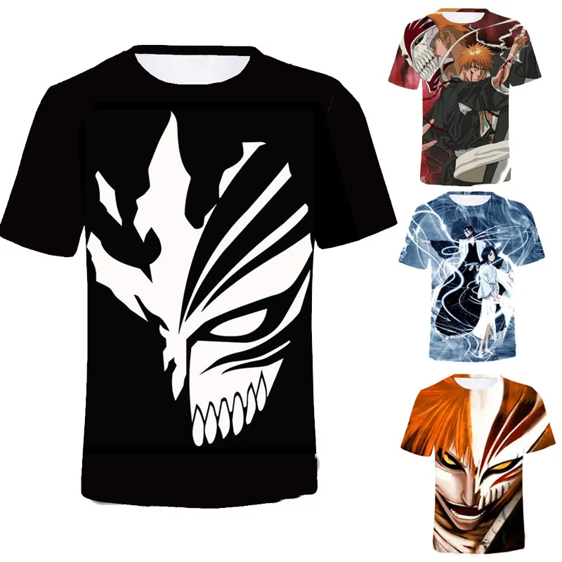 Maglietta all'ingrosso poliestere camisas anime 3d Anime Cosplay BLEACH t-shirt magliette stampate per uomo