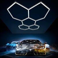 Lampe de travail en nid d'abeille, lampe hexagonale pour salon de coiffure, vente en gros, lampe hexagonale pour atelier de réparation automobile, garage, plafond
