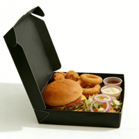 Boîte à compartiments jetable en papier kraft pour Biryani, Nasi, Poulet Frit, Salade de Fruits, Snack, Riz Frit, Emballage Bento