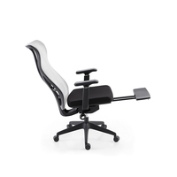 Chaise pivotante en maille ergonomique et pliable, siège de luxe, à dossier haut, pour atelier, fauteuil avec repose-pieds
