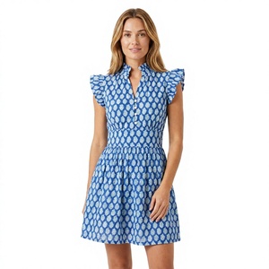 Vestido de Fiesta Casual para Mujer, Sin Mangas, Cuello en V, Largo a Media Pantorrilla, Transpirable, 100% Algodón, Decoración con Botones Hechos a Mano - Product Image 1