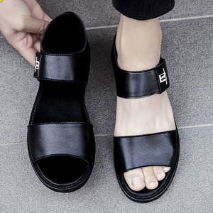 Nouvelles sandales d'été en cuir souple pour <span class=keywords><strong>hommes</strong></span>, antidérapantes, style romain, pour la plage – Vente en gros fabricant - Product Image 2