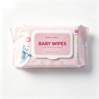 Lingettes humides écologiques personnalisées en usine, 80 pièces, douces et non irritantes pour le nettoyage de la peau des nourrissons et des femmes enceintes