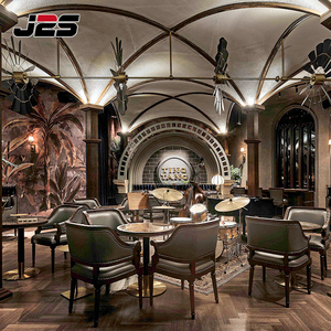 Bộ bàn ghế da cao cấp J2S thiết kế cổ điển, chống thấm nước, chân tròn bằng kim loại, dành cho quán <span class=keywords><strong>bar</strong></span>, nhà hàng & vũ trường thương mại - Product Image 2