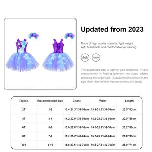 <span class=keywords><strong>Robe</strong></span> tutu de noël pour filles de 2 à 10 ans <span class=keywords><strong>Robe</strong></span> de <span class=keywords><strong>princesse</strong></span> à fleurs avec bandeau à cheveux Cadeau de banquet Performance Casual Wear - Product Image 6