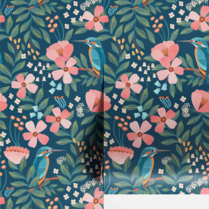 Adesivi <span class=keywords><strong>Murali</strong></span> Decorativi Autoadesivi con Motivo Floreale Retrò a Foglie per Cameretta Bambini e Ragazze, in PVC Anti-Muffa - Product Image 1