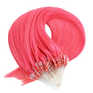 Extensions <span class=keywords><strong>de</strong></span> tresses micro-anneaux 100 % cheveux humains vierges Remy européens, ondulés, bouclés Jerry, double trame machine, toutes couleurs disponibles - Product Image 1