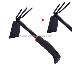 Juego de herramientas de jardinería con dos cabezales, azada rotativa manual de madera para granja - Product Image 1