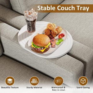 Oval Movable <b>Tray</b> For Snacks And Beverages Hotel Coffee <b>Tea</b> Serving Standing Type Solid Color Image Color - Product Image 5