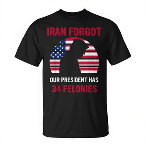 Camiseta con la frase: Corrí y olvidé que nuestro presidente tiene 34 delitos - Product Image 2