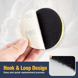50 Discos de Lijado de 3 Pulgadas con Velcro, Grano 60, para Lijadora <span class=keywords><strong>Orbital</strong></span>, Discos de Papel de Lija de Óxido de Aluminio - Product Image 3