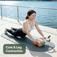 Rouleau de fitness à rebond automatique, design écologique, équipement de fitness à domicile pour adultes, hommes et femmes, entraînement de réduction abdominale et de la taille