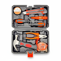 Kit d'Outils à Main OEM en Acier Carbone 1,2 kg avec Mallette de Rangement Moulée par Soufflage pour Usage Domestique