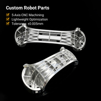 Piezas de Repuesto de Acero Inoxidable para Robot Humanoide Bípedo, Fabricación CNC OEM ODM, Tolerancia de 0.005mm