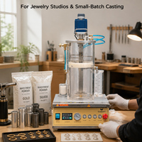 Mini mélangeur sous vide à 1 flacon en acier inoxydable pour poudre d'investissement, machine de mélange pour bijoux
