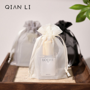 Sacs cadeaux en organza Dry Power 10x15cm avec cordon de serrage pour bijoux, emballage blanc, beige, gris, noir pour mariages, anniversaires et événements - Product Image 1