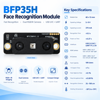 Modul Biometrik Multimodal BFP35H Pengenal Wajah Telapak Tangan Vena Kamera CMOS IR RGB Ganda UART USB untuk Kontrol Akses Kunci Pintar