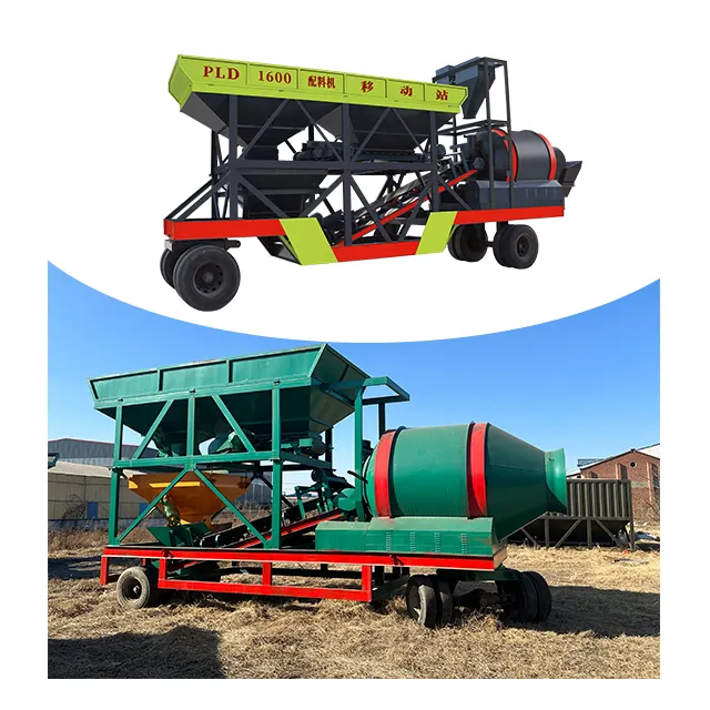 Mobile Concrete Batching Plant Supplier Stationary Production Line Cement Mixing Plant Batcher