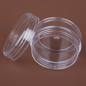 Clear Pet <b>Plastic</b> <b>Jar</b> 10Ml Round Screw Top With Rotating Lid For Eye Cream Cosmetic Trial Refill Bottles - Product Image 2
