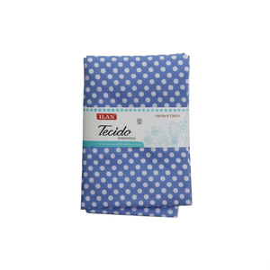 Tessuto a pois Ilan 100x150cm blu e bianco per lavori creativi - Product Image 2