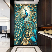 Panneau mural 3D UV haute densité 1220x2440mm, grand format, joint sans soudure, revêtement architectural moderne pour suite d'hôtel et appartement