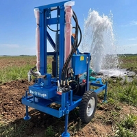 Machine de forage de puits profonds de 200 m de profondeur, haute puissance, portable, pour la construction de puits d'eau