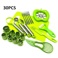 Fruit-En Groentegereedschap 30 Stuks Keukenschiller Avocado Snijmes Watermeloen Bananenappelsnijder Fruitsnijgereedschap Set